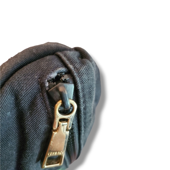 VERSACE Beverly Palm Miami Black Belt Bag with Vibrant Graphic Waist Sling Bag - Picture 13 of 17